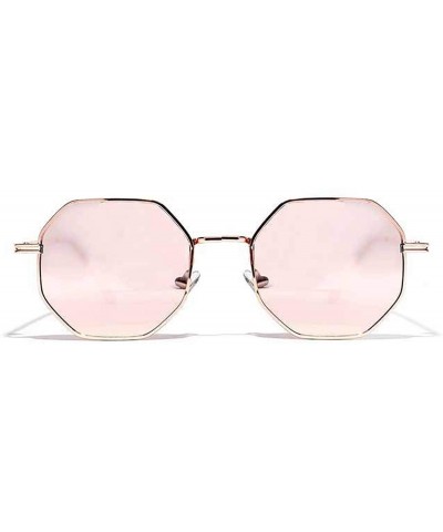 New Polygon Small Sunglasses Women Retro Round Metal Sun Glasses Men Er Hexagon Eyeglasses UV400 - 4 - CJ199CQLCWY $29.64 Goggle