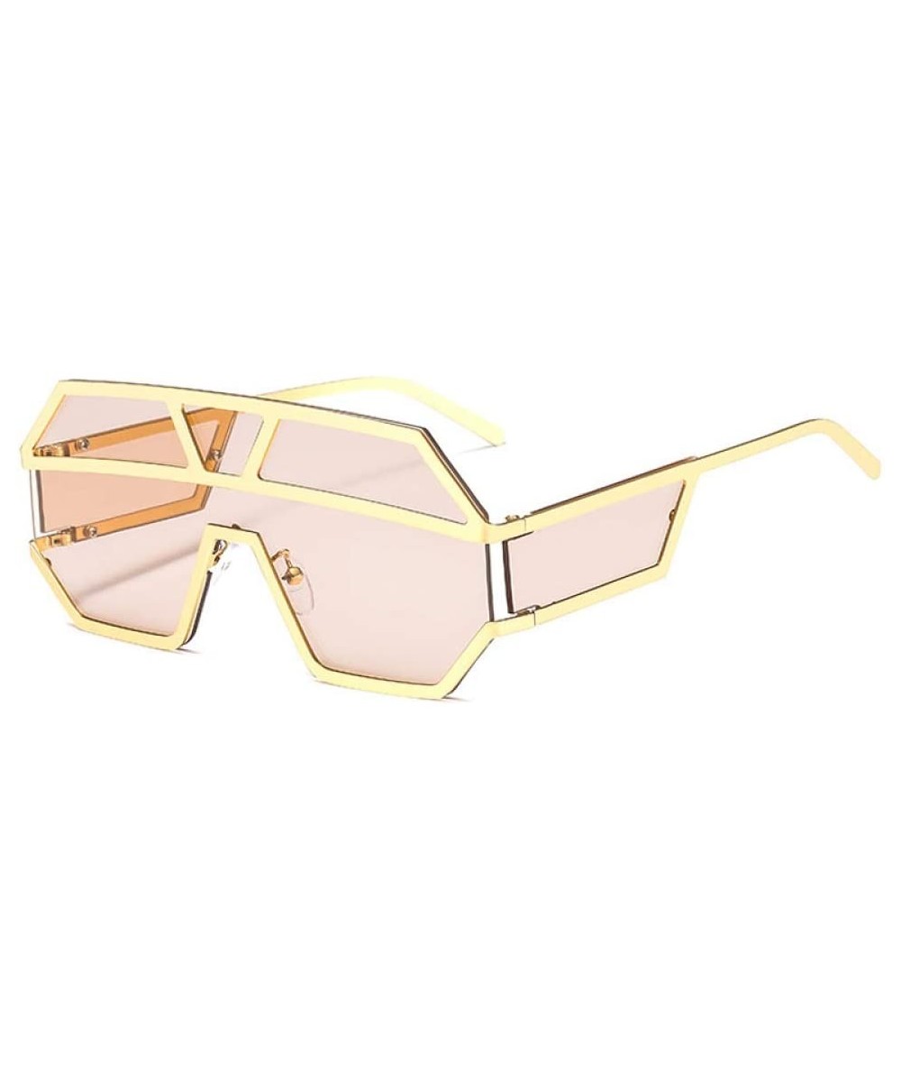 One Piece Lens Sunglasses Women Oversized Square Sun Glasses Men Sun Glasses Shades UV400 - 4 - C418R237TAS $22.81 Square