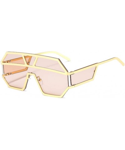 One Piece Lens Sunglasses Women Oversized Square Sun Glasses Men Sun Glasses Shades UV400 - 4 - C418R237TAS $22.81 Square