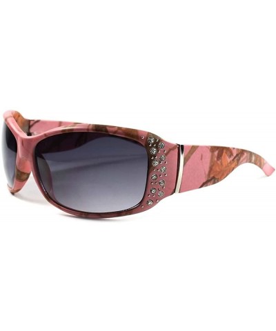 Outdoor Fishing Hunting Camouflage Camo Rhinestone Womens Fancy Sunglasses - Pink Camouflage - C818X4RYQ5X $8.14 Rectangular