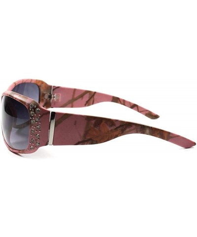 Outdoor Fishing Hunting Camouflage Camo Rhinestone Womens Fancy Sunglasses - Pink Camouflage - C818X4RYQ5X $8.14 Rectangular