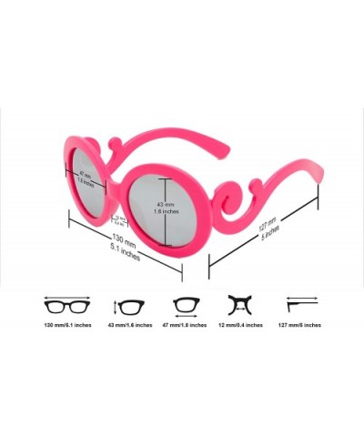 Aviator Kids Sunglasses For Boys And Girls Glasses UV 400 Protection - Designer Round White - CU18UGCG4Y3 $9.96 Oversized