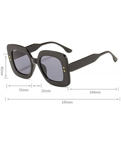 2019 New Square Big Frame Women Sunglasses Men Retro Ladies Big Frame Goggle Female Sunglasses - Beige - CF18Y8ZAEN2 $6.25 Sq...