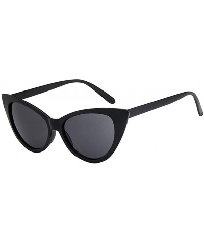 Retro Vintage Cateye Sunglasses for Women Plastic Frame Round Sunglasses Sexy Retro Sunglasses Women Sunglasses - CQ190750O30...