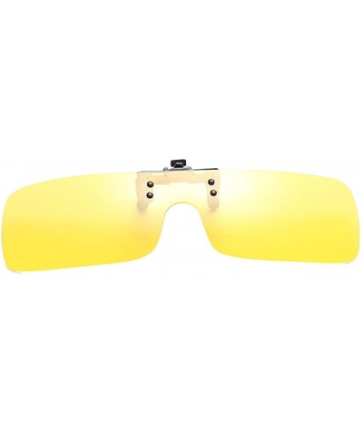 Outdoor Sports Mens Nose Clip Eyewear Cycling Driving Sunglasses Polarized - Yellow - CL1808ELMAC $10.43 Sport