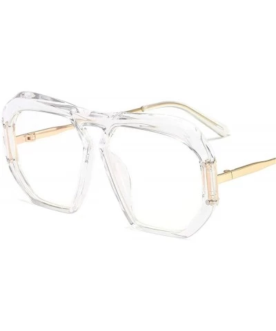 Gradient Oversized Sunglasses Designer Transparent - Clear - C718LGZTHSX $7.17 Goggle