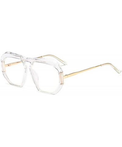 Gradient Oversized Sunglasses Designer Transparent - Clear - C718LGZTHSX $7.17 Goggle