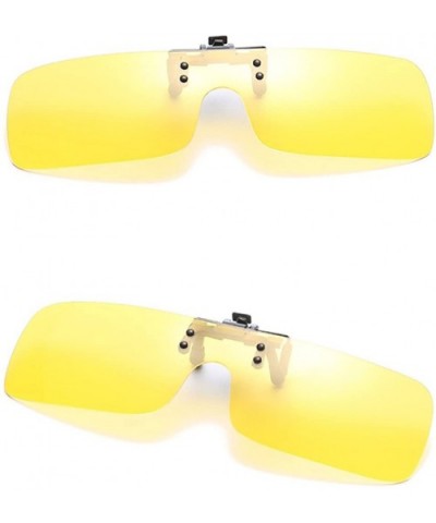 Outdoor Sports Mens Nose Clip Eyewear Cycling Driving Sunglasses Polarized - Yellow - CL1808ELMAC $10.43 Sport