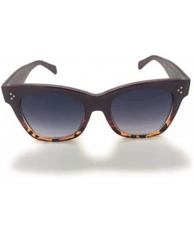 Womens Oversized Fashion Sunglasses Big Flat Square Frame0 UV Production Eye Glass - Purple Leopard - CJ18I2OXHN2 $6.44 Square