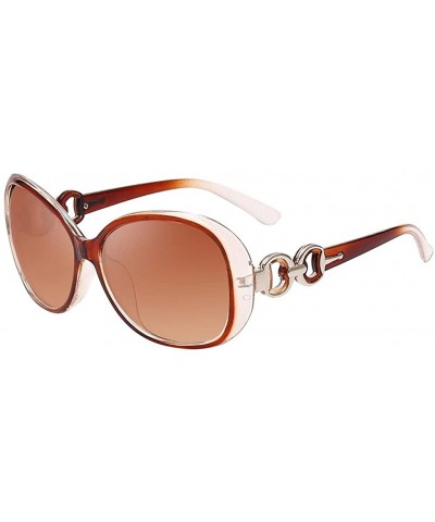 Fashion Women Men Double Ring Decoration Shades Sunglasses Integrated UV Glasses - D - CA190ONY9QY $5.12 Oversized