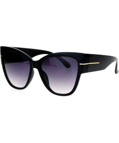 Womens Oversized Fashion Sunglasses Square Butterfly Designer Frame - Black - CA188WC06MD $6.42 Butterfly