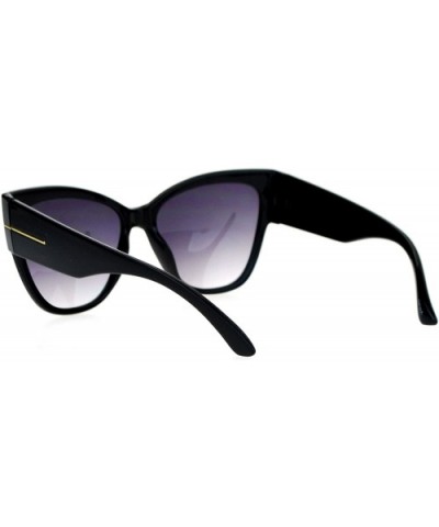 Womens Oversized Fashion Sunglasses Square Butterfly Designer Frame - Black - CA188WC06MD $6.42 Butterfly