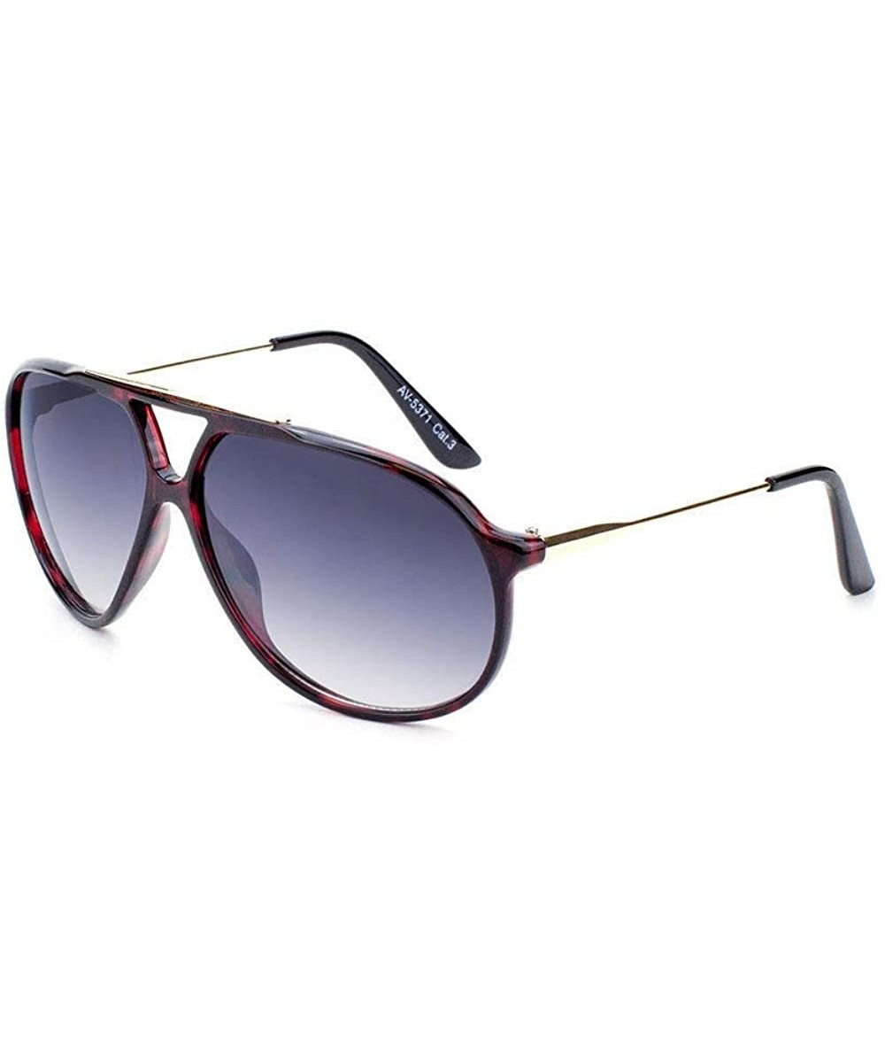 Scarface Retro Hip Hop Aviator Sunglasses - Red Tortoise & Gold - C718LZXM7E8 $8.17 Aviator