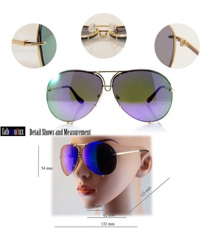 Retro Rimless Oversize Round Color Tinted Mirrored Sunglasses A031 A032 - Pink Revo - CL186EUCO0O $10.39 Rimless