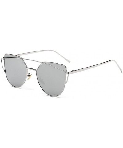 New Popular Frame Women Sunglasses Free-spirited Young Eyewear Kits Lens 53mm - Silver/Silver - CC12DAQ22CP $14.91 Wayfarer