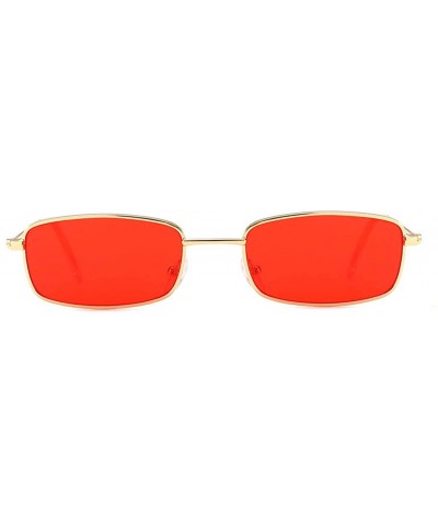 Rectangle Sunglasses Driving Lightweight Narrow Square Frame Shades for Men Women UV400 - C - C718U8Z75EC $5.69 Square