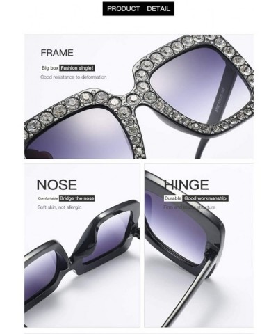 Big Square Diamond Frame Multicolor Popular Sunglasses for Girls Fashion Glasses 5702 - Tea - CO18AHMDDHK $4.99 Square