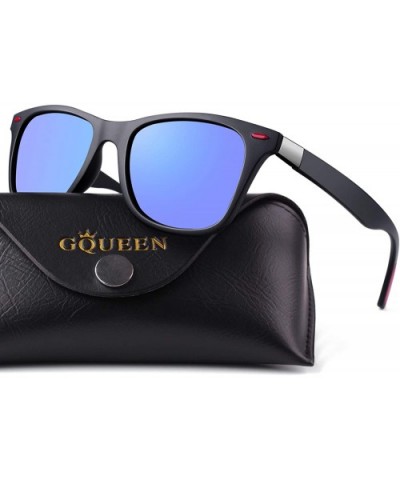 Classic Horn Rimmed Semi Rimless Polarized Sunglasses for Men Women GQO6 - 0 Matte Black Frame/Blue Lens - CX18EDNRX2L $8.18 ...