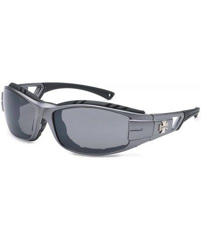 5Zero1 Men Women Fashion Running Sport Motorcyclist Foam Padded Sunglasses - Sport Gray - CJ1239KCKDJ $6.14 Oversized