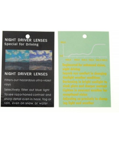 Unisex Retro 32mm x 56mm Clip On Night Driving Yellow Lens Sunglasses Copper - C511TOO75PD $5.14 Rectangular
