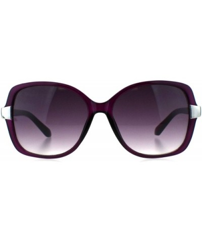 Womens 90s Designer Fashion Plastic Butterfly Sunglasses - Purple - CF18Q79H2GT $5.79 Butterfly