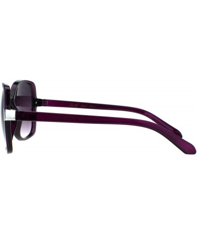 Womens 90s Designer Fashion Plastic Butterfly Sunglasses - Purple - CF18Q79H2GT $5.79 Butterfly