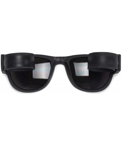 Folding One Size Fits Most Polycarbonate and Rubber Sunglasses - Black - C418YDZ68NK $6.56 Oval