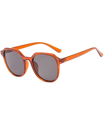 Sunglasses Oversized Polarized Protection - Orange - CV1947W4ZSE $6.73 Round