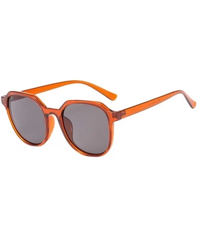 Sunglasses Oversized Polarized Protection - Orange - CV1947W4ZSE $6.73 Round