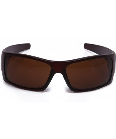 Flat Top Square Gradient Frame Womens Mens Super Oversized Unisex Fashion Sunglasses - 3038 Matte Brown - CT11M6SVDUH $8.17 S...
