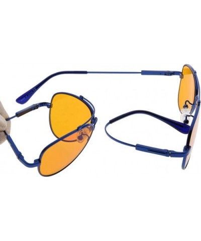 Anti Blue Light Glasses for Kids Computer Eyeglasses Pilot Style Memory Frame - Blue-s - C918I0MODL0 $23.95 Aviator