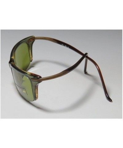 Mens/Womens Designer Half-rim 100% UVA & UVB Lenses Spring Hinges Sunglasses/Shades - Khaki / Brown - CC121NI6387 $17.66 Rect...