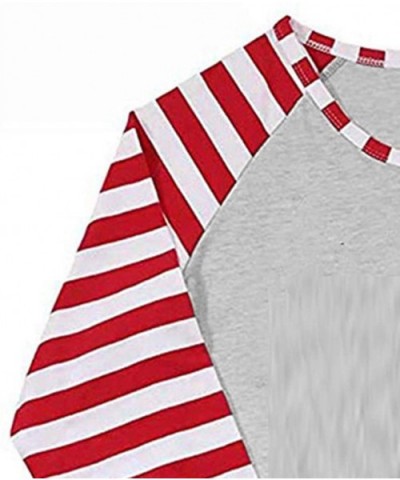 Chrismas Shirts Womens Casual Letter - B - CE192GG4ZE0 $13.65 Sport