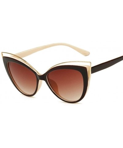 Black Glasses Fashion Cat Eyes Sunglasses Women Luxury Vintage Sun Glasses Female Full Frame Style Glasses - CA198UQE633 $6.8...
