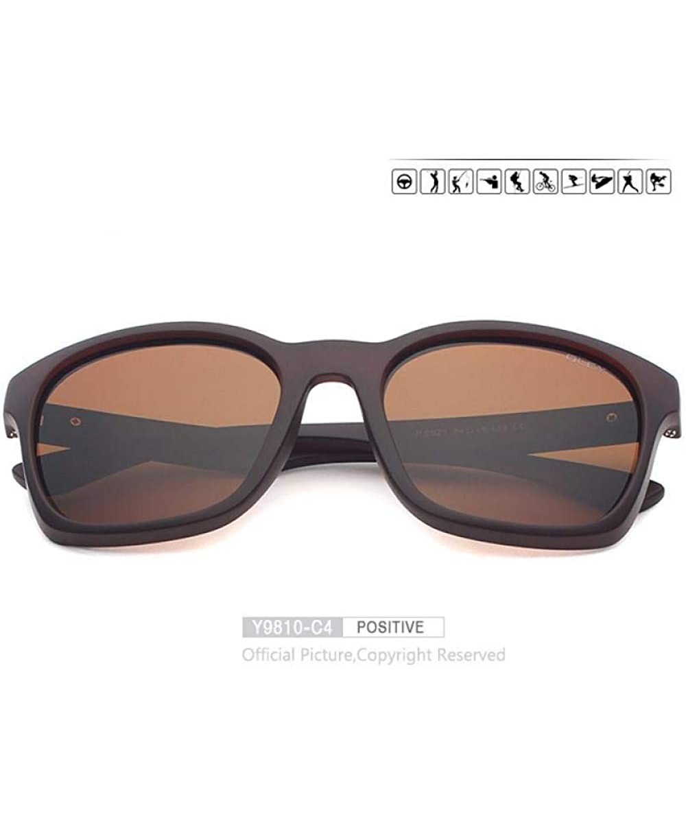 Retro Polarized Sunglasses Men Womens Brand Designer Sun Glasses Y9810 C1 BOX - Y9810 C4 Box - C218XGGEXIG $14.01 Oversized