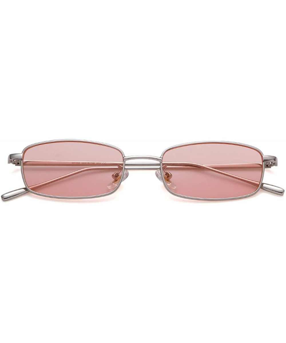 Vintage Steampunk Sunglasses Fashion Metal Frame Clear Lens Shades for Women - Silver Frame Pink Lens - CR189UEH0XL $9.80 Rec...