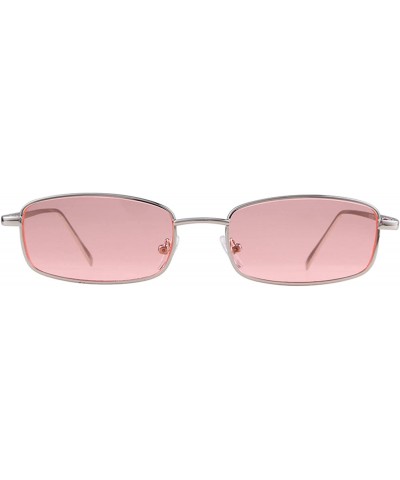 Vintage Steampunk Sunglasses Fashion Metal Frame Clear Lens Shades for Women - Silver Frame Pink Lens - CR189UEH0XL $9.80 Rec...