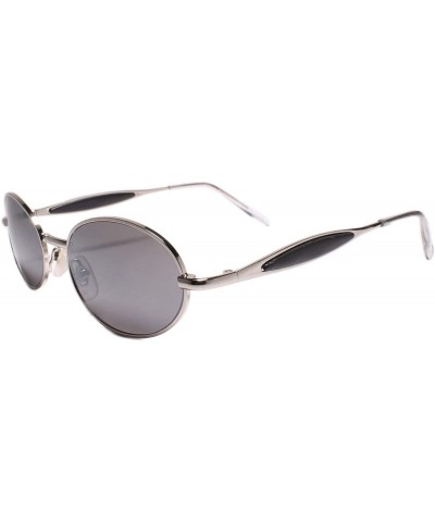 Mens Classic Exotic Vintage Deadstock Retro Style Oval Sunglasses - Silver - CE18WGD02EU $9.65 Oval