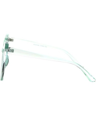 Glitter Lens Sunglasses Glasses Womens Heart Shape Cateye Fashion Shades - Mint (Mint) - CA18OSW3A99 $6.61 Oversized