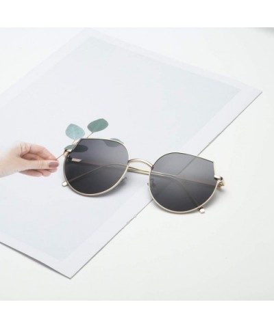 Women's Polarized Sunglasses Glasses Vintage Retro - Irregular Shape Mirrored Sunglasses for Women Flat - B - C719075MUL9 $7....