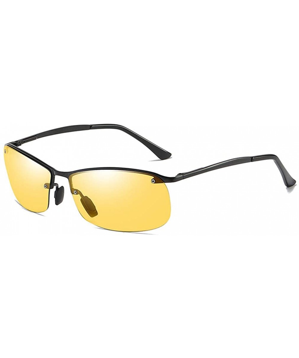 HD Polarized Night Vision Sunglasses For Men - Black - CZ18OLOWCMS $21.08 Goggle