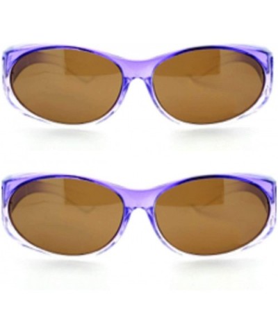 Womens Polarized Fit Over Glasses Sunglasses Oval Rectangular - Wear Over Prescription Eyeglasses - CL194I56LEA $13.63 Sport