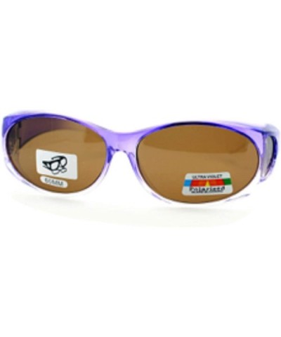 Womens Polarized Fit Over Glasses Sunglasses Oval Rectangular - Wear Over Prescription Eyeglasses - CL194I56LEA $13.63 Sport