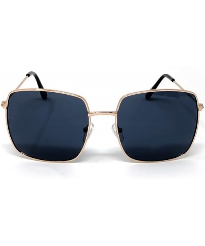 Womens Fashion Sunglasses with Muliple Shape and Color Option 100% UV Protection - Oversized Gold - CR18CY4TU7E $8.71 Wayfarer