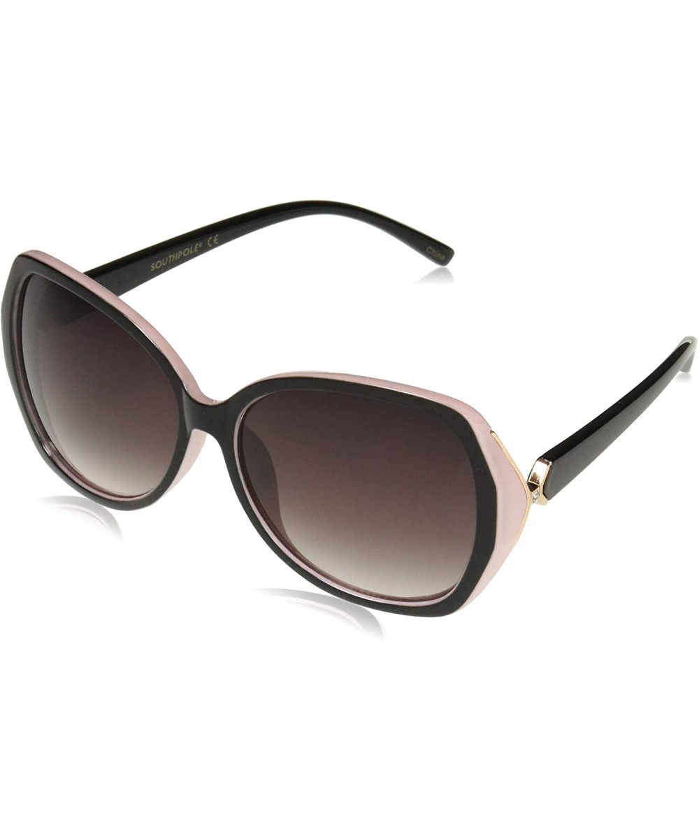 Women's 1013SP Over-Sized Geometric Sunglasses with 100% UV Protection - 70 mm - Black/Pink - C418NKMX7K3 $13.15 Oversized