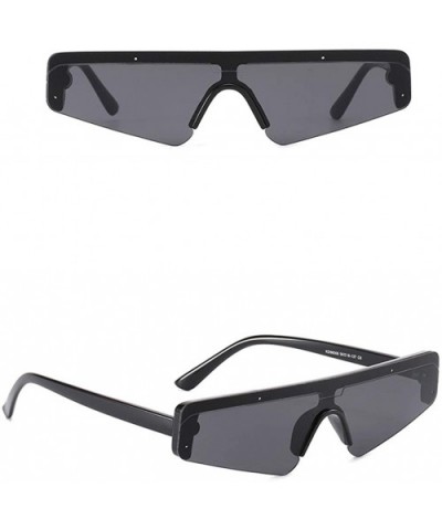 Unisex Trendy Street Shot Sunglasses Unisex Vintage Radiation Protection Eyewear - Black - C318OZT839S $7.50 Square