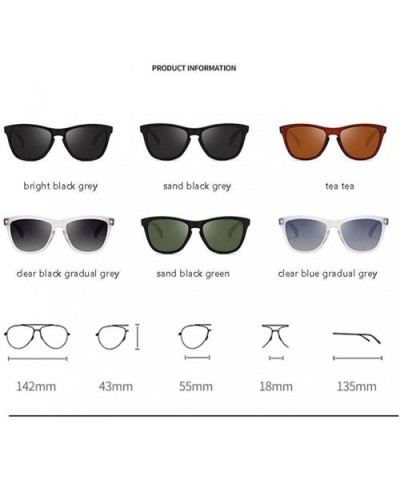 Men Women Classic Polarized Sunglasses Square Sun Glasses Vintage Driving Goggles UV400 - Bright Black Grey - CO199OORL07 $7....