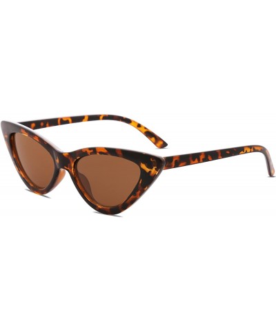 Retro Vintage Narrow Cat Eye Sunglasses for Women Clout Goggles Plastic Frame Cardi B SJ2044 - CA18COHI8AD $8.78 Square