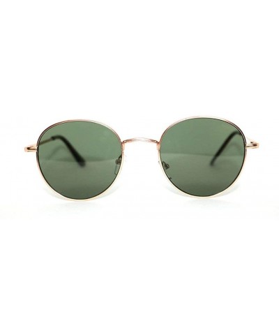 Round Metal Frame Sunglasses for Men Women - Green - CZ18WZ6X6W4 $10.75 Round