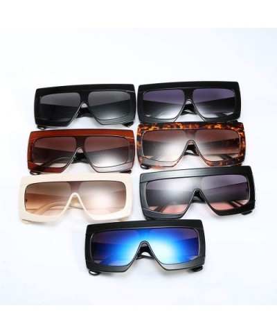 Fashion Women Flat top sunglasses Ultralight oversized frame Mens Goggle UV400 - Leopard - CI18RX5K6W3 $8.13 Oversized